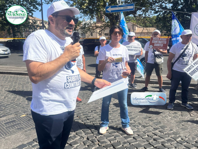 Sanità privata, NurSind in sit-in: bene risposte del Ministero su urgenza rinnovo contratti